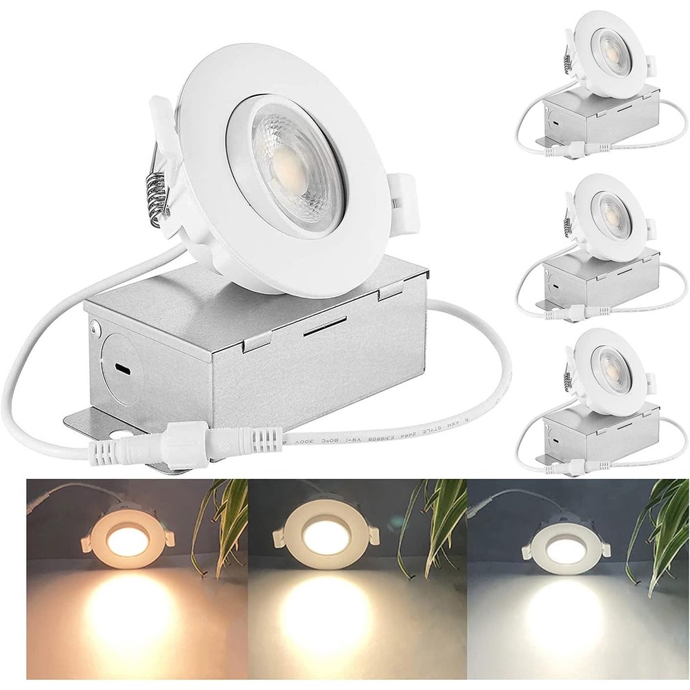 3 Inch Recessed Lights Canless Dimmable Eyeball Ceiling Spotlight Lighting